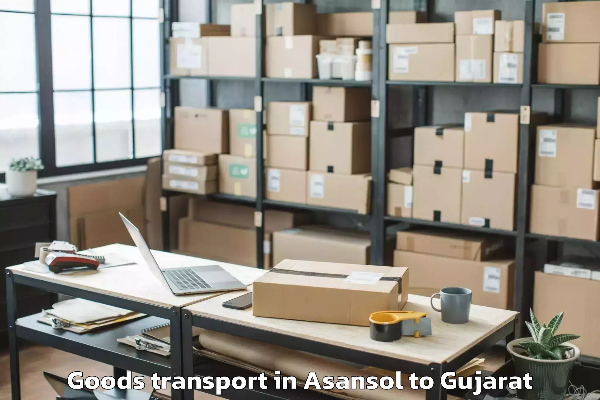 Hassle-Free Asansol to Cept University Ahmedabad Goods Transport